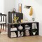 Wooden 8 Cube Bookcase Storage Shelf with Wide Top Surface, Multi-Purpose Display Organizer Rack for Books, Decor & Storage Bins, Freestanding Home Shelving Unit